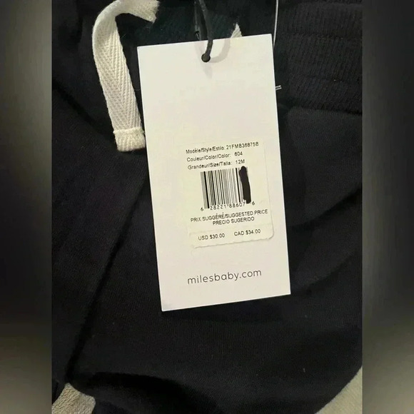 Miles Baby Navy Joggers 12 Month - Picture 4 of 4